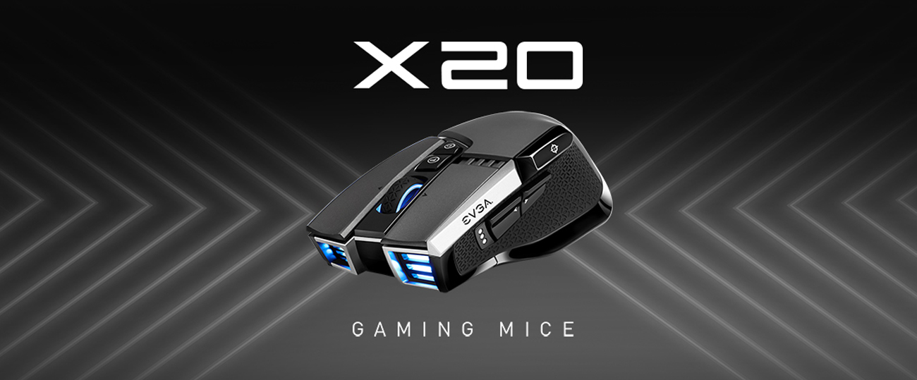 EVGA X20 Gaming Mouse, Wireless, Black, Customizable, 16,000 DPI